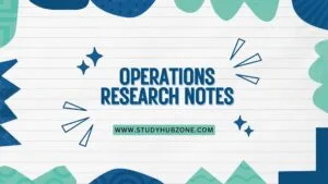 Operations Research Notes