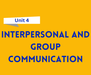 Interpersonal and Group Communication
