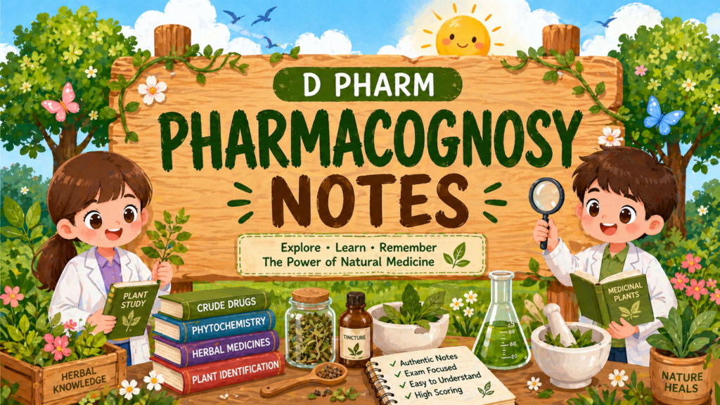 Pharmacognosy Notes (D pharma 1st Year)