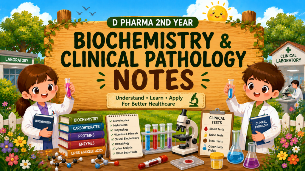 Biochemistry & Clinical Pathology Notes (D pharma 2nd Year)