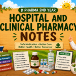 Hospital and Clinical Pharmacy Notes (D pharma 2nd Year)