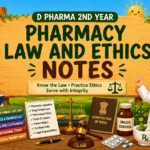 Pharmacy Law and Ethics Notes (D pharma 2nd Year)