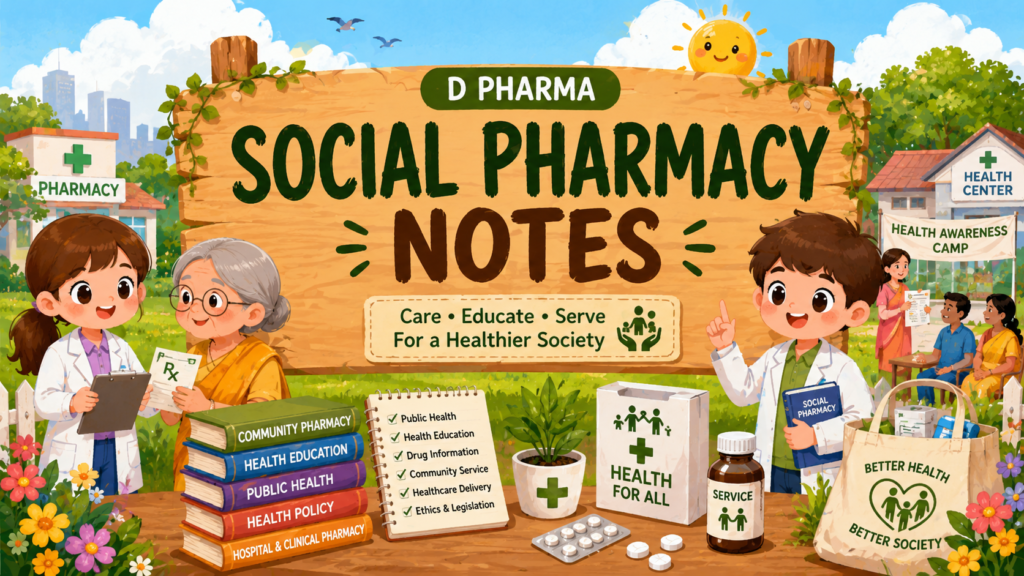 Social Pharmacy Notes (D pharma 1st Year)